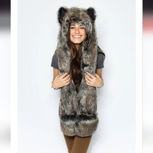 NWT! SpiritHoods | Dire Wolf Faux Fur Hood